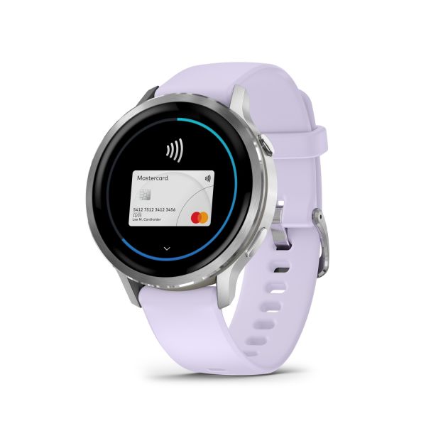 Montre Garmin Venu 4 - 41 mm Gray bracelet Silicone Pervenche
