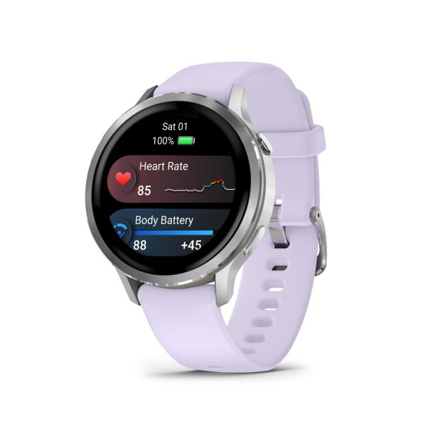 Montre Garmin Venu 4 - 41 mm Gray bracelet Silicone Pervenche