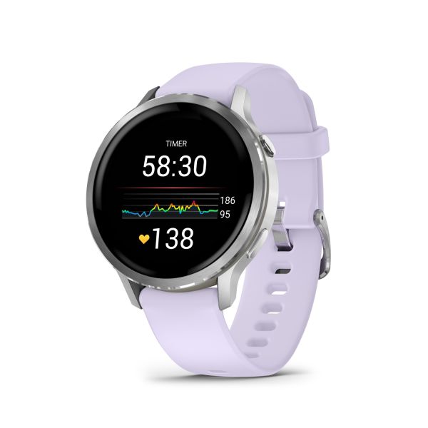 Montre Garmin Venu 4 - 41 mm Gray bracelet Silicone Pervenche