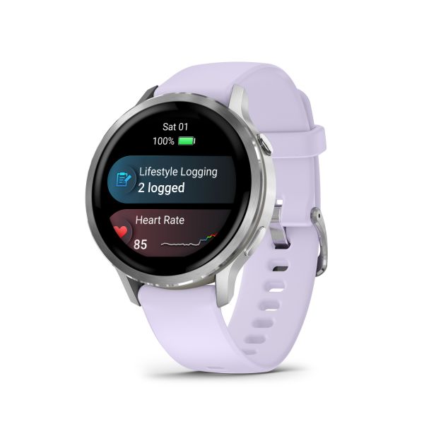Montre Garmin Venu 4 - 41 mm Gray bracelet Silicone Pervenche