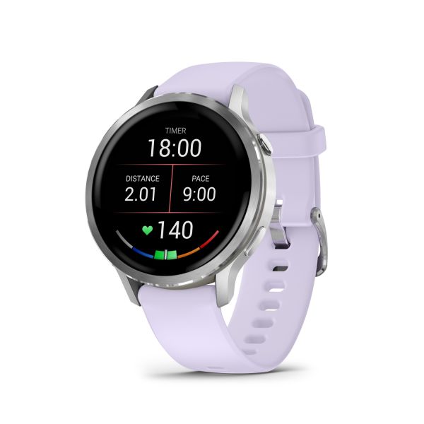 Montre Garmin Venu 4 - 41 mm Gray bracelet Silicone Pervenche
