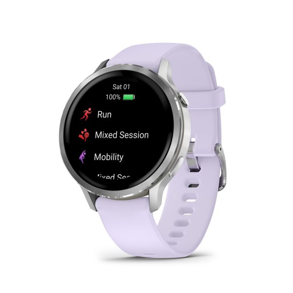 Montre Garmin Venu 4 - 41 mm Gray bracelet Silicone Pervenche