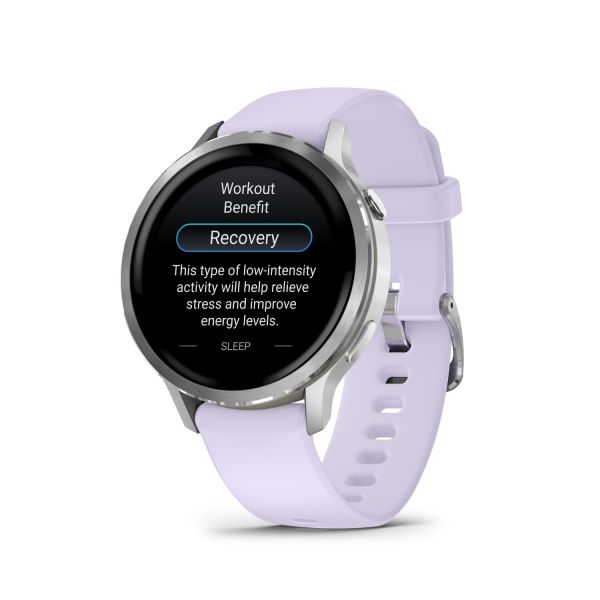 Montre Garmin Venu 4 - 41 mm Gray bracelet Silicone Pervenche