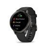 Montre Garmin Venu 3 Black bracelet cuir noir