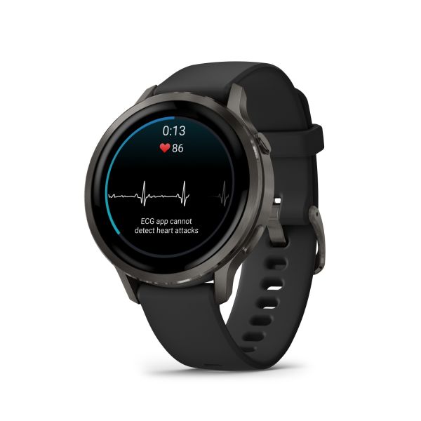Montre Garmin Venu 4 - 41 mm Gray bracelet Silicone Noir