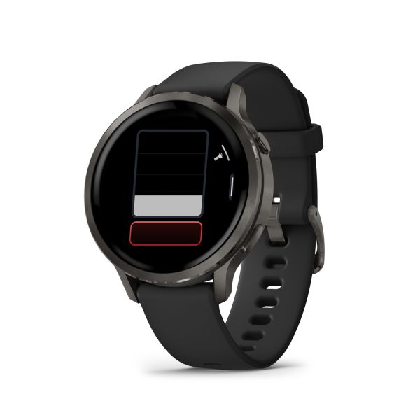 Montre Garmin Venu 4 - 41 mm Gray bracelet Silicone Noir