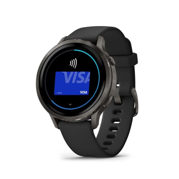 Montre Garmin Venu 4 - 41 mm Gray bracelet Silicone Noir