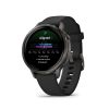 Montre Garmin Venu 4 - 41 mm Gray bracelet Silicone Noir