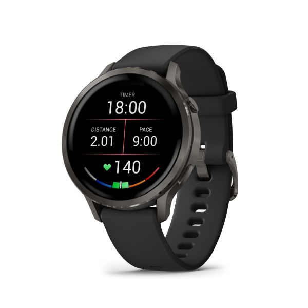 Montre Garmin Venu 4 - 41 mm Gray bracelet Silicone Noir