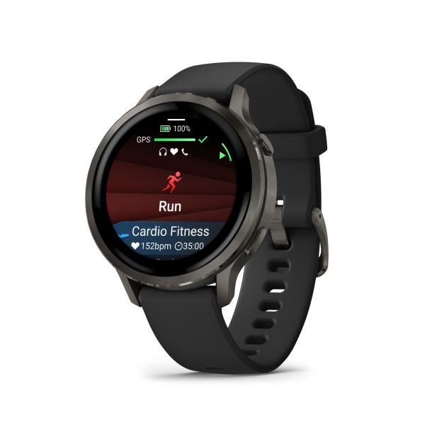 Montre Garmin Venu 4 - 41 mm Gray bracelet Silicone Noir