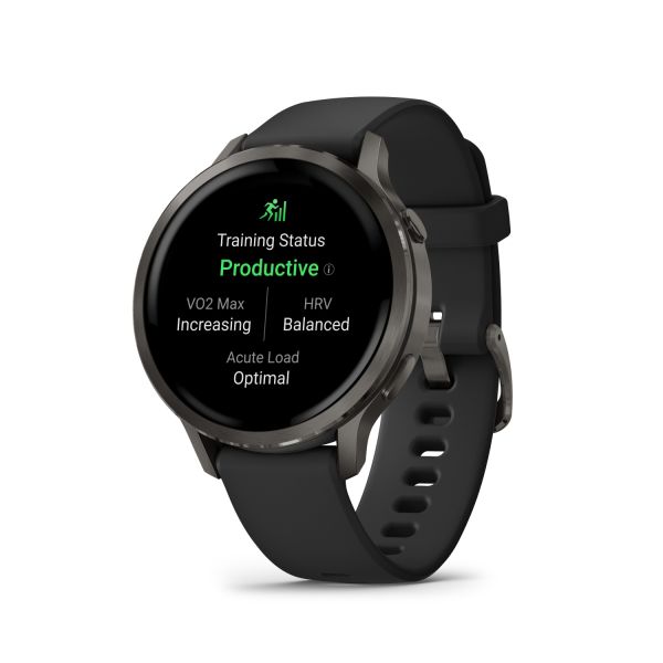 Montre Garmin Venu 4 - 41 mm Gray bracelet Silicone Noir