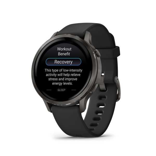 Montre Garmin Venu 4 - 41 mm Gray bracelet Silicone Noir