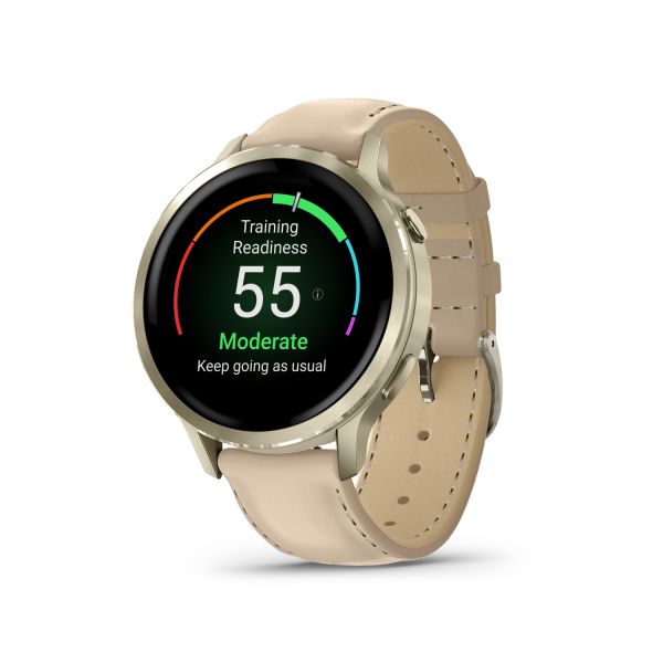 Montre Garmin Venu 3 Black bracelet cuir noir