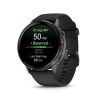 Montre Garmin Venu 4 - 45 mm Gray Bracelet en silicone Noir
