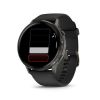 Montre Garmin Venu 4 - 45 mm Gray Bracelet en silicone Noir
