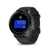 Montre Garmin Venu 3 Black bracelet cuir noir