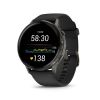 Montre Garmin Venu 4 - 45 mm Gray Bracelet en silicone Noir