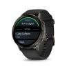 Montre Garmin Venu 4 - 45 mm Gray Bracelet en silicone Noir