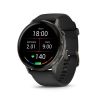 Montre Garmin Venu 4 - 45 mm Gray Bracelet en silicone Noir