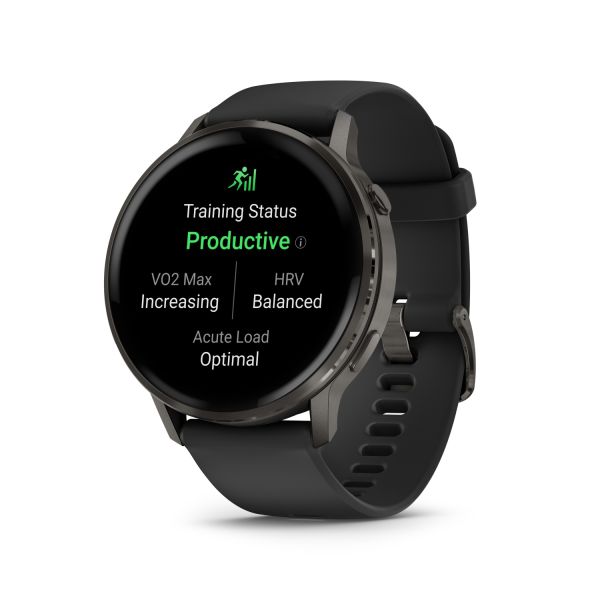 Montre Garmin Venu 3 Black bracelet cuir noir