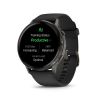 Montre Garmin Venu 4 - 45 mm Gray Bracelet en silicone Noir