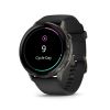 Montre Garmin Venu 4 - 45 mm Gray Bracelet en silicone Noir