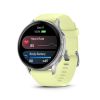Montre Garmin Venu 4 - 45 mm Silver Bracelet en silicone jaune citron