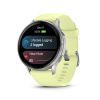 Montre Garmin Venu 4 - 45 mm Silver Bracelet en silicone jaune citron