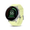 Montre Garmin Venu 4 - 45 mm Silver Bracelet en silicone jaune citron