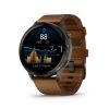 Montre Garmin Venu 3 Black bracelet cuir noir