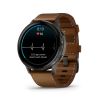 Montre Garmin Venu 3 Black bracelet cuir noir