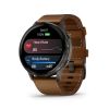 Montre Garmin Venu 3 Black bracelet cuir noir
