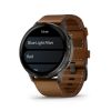 Montre Garmin Venu 3 Black bracelet cuir noir