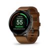 Montre Garmin Venu 3 Black bracelet cuir noir
