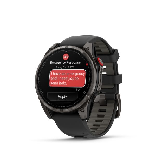 Montre Garmin Fenix 8 Pro 47mm AMOLED Sapphire Titane Bracelet Noir