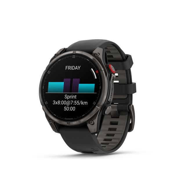 Montre Garmin Fenix 8 Pro 47mm AMOLED Sapphire Titane Bracelet Noir