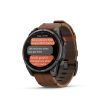 Montre Garmin Fenix 8 Pro 47mm AMOLED Sapphire Titane Bracelet Cuir + Silicone