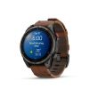 Montre Garmin Fenix 8 Pro 47mm AMOLED Sapphire Titane Bracelet Cuir + Silicone