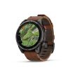 Montre Garmin Fenix 8 Pro 47mm AMOLED Sapphire Titane Bracelet Cuir + Silicone