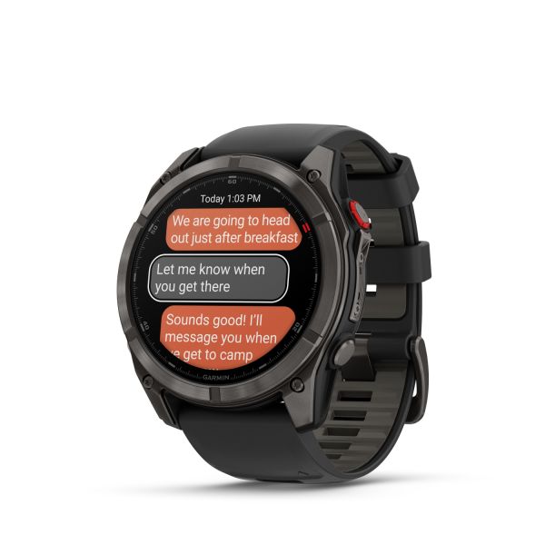 Montre Garmin Fenix 8 Pro 51mm AMOLED Sapphire Titane Bracelet Noir