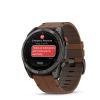 Montre Garmin Fenix 8 Pro 51mm AMOLED Sapphire Titane Bracelet Cuir + Silicone