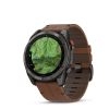 Montre Garmin Fenix 8 Pro 51mm AMOLED Sapphire Titane Bracelet Cuir + Silicone