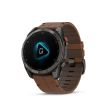 Montre Garmin Fenix 8 Pro 51mm AMOLED Sapphire Titane Bracelet Cuir + Silicone