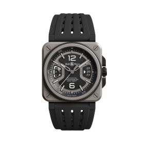 Montre BELL & ROSS BR-X3 Black Titanium Bracelet Caoutchouc