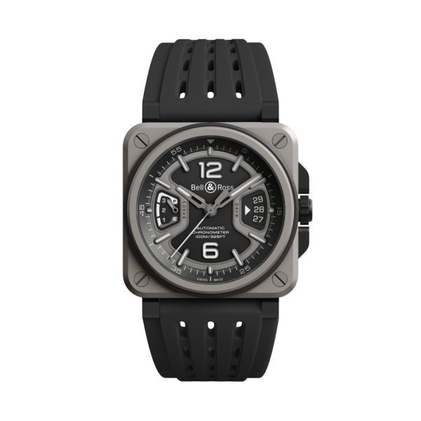 Montre BELL & ROSS BR-X3 Black Titanium Bracelet Caoutchouc