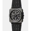 Montre BELL & ROSS BR-X3 Black Titanium Bracelet Caoutchouc