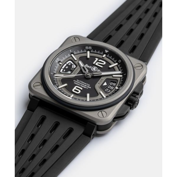 Montre BELL & ROSS BR-X3 Black Titanium Bracelet Caoutchouc