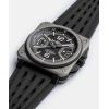 Montre BELL & ROSS BR-X3 Black Titanium Bracelet Caoutchouc