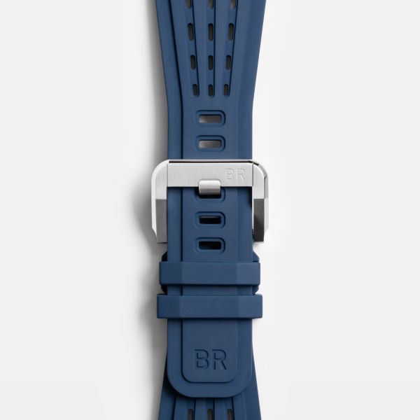Montre BELL & ROSS BR-X3 Blue Steel Bracelet Caoutchouc
