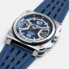 Montre BELL & ROSS BR-X3 Blue Steel Bracelet Caoutchouc